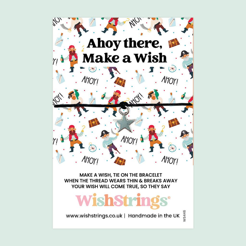 Pirate Wish Bracelet – Handmade Wax Cord Bracelet | Letterbox Friendly Gift Card