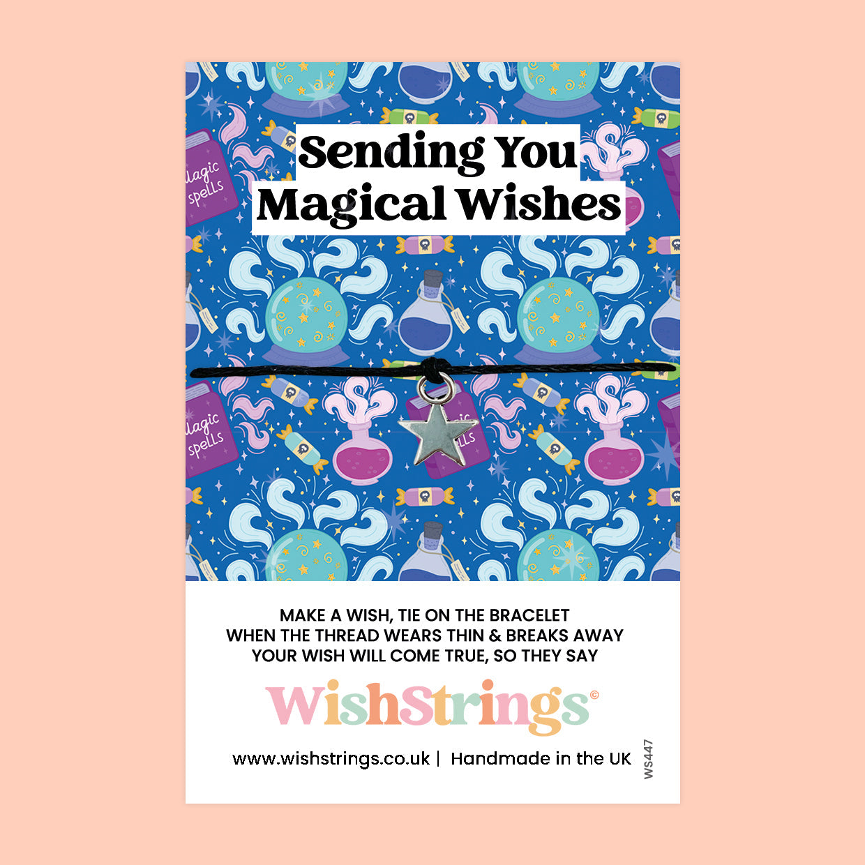 Wish Bracelet – Handmade Self Tie Bracelet | Positivity Charm | Letterbox Gift Card
