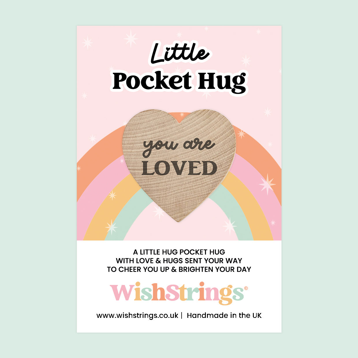 WishStrings Pocket Hug – You Are Loved Token | Thinking of You Gift | Self-Love Keepsake | Hug in the Post | Sentimental Mini Gift | Support & Comfort Present