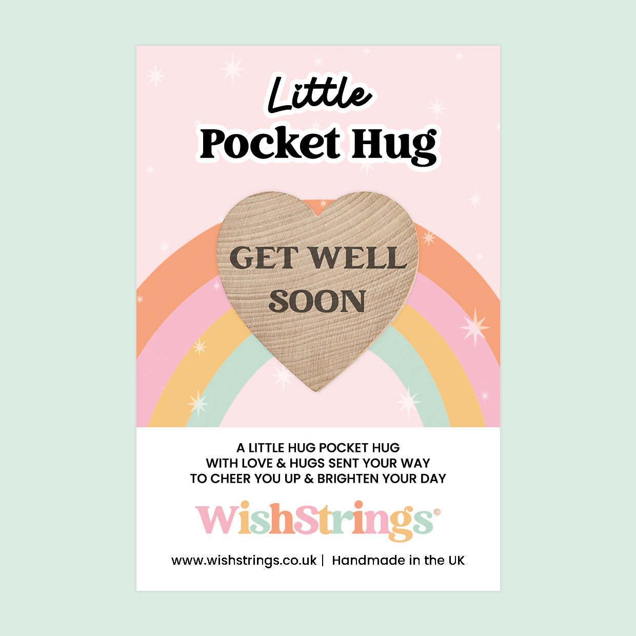 WishStrings Pocket Hug – Get Well Soon Token | Thinking of You Gift | Feel Better Soon | Cheer Up Keepsake | Hug in the Post | Small Thoughtful Gift