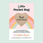 WishStrings Pocket Hug – Best Teacher Gift Token | End of Term Thank You | Teacher Appreciation Keepsake | Small Letterbox Gift | Handmade in the UK