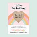 WishStrings Pocket Hug – Special Niece Heart Token Gift | Thoughtful Keepsake from Aunt or Uncle | Letterbox Hug | Gift for Her | Handmade in the UK