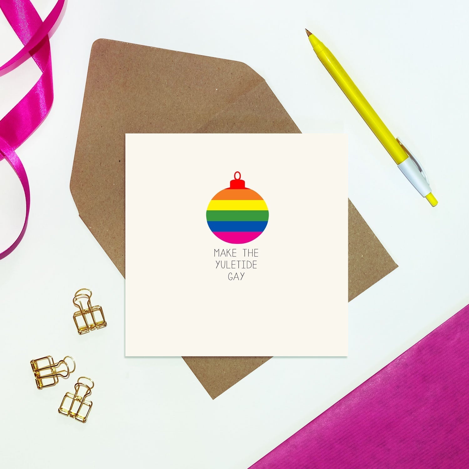 Make The Yuletide Gay Christmas Card