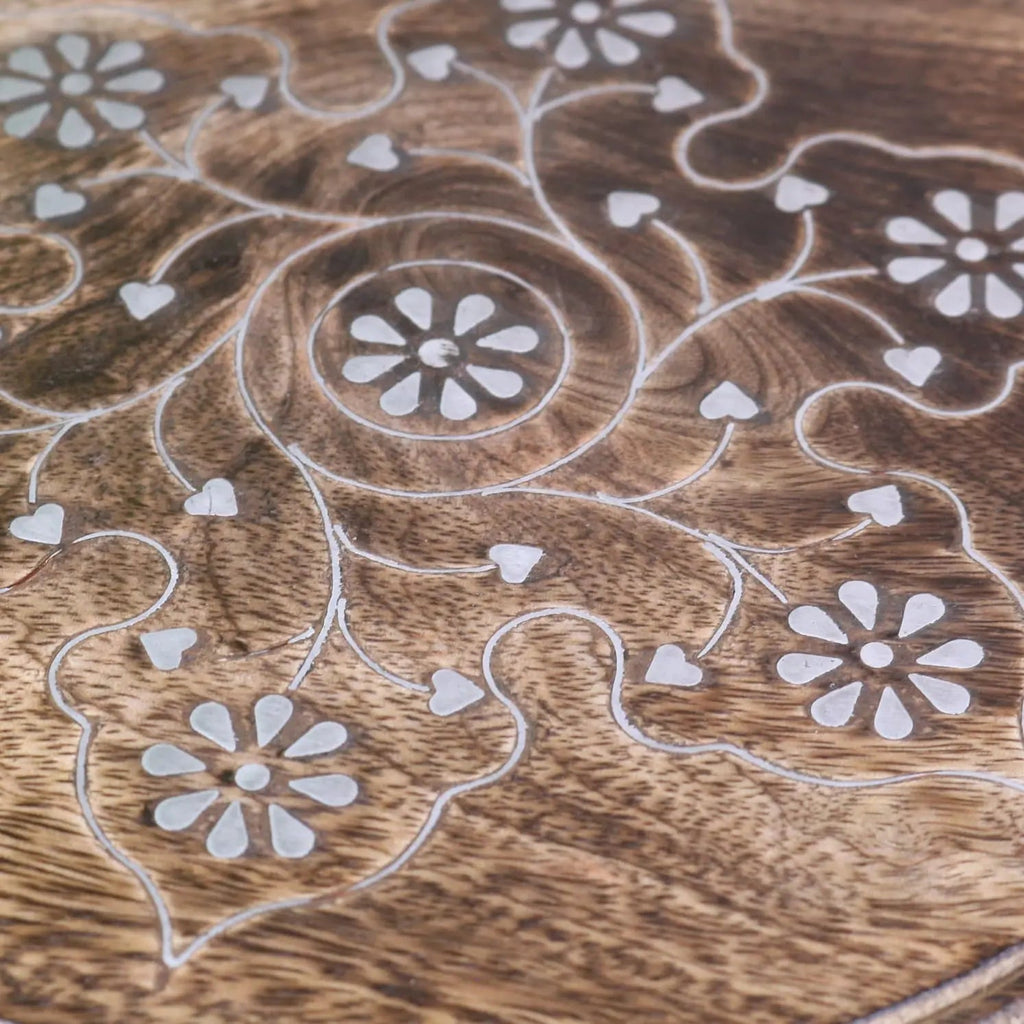 Zanskar Small Hand Carved Side Table