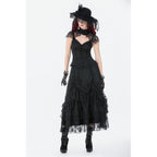 Dark in Love Vintage Gothic Lace Layered Maxi Skirt