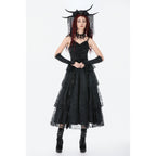 Dark in Love Gothic Satin Lace Dress