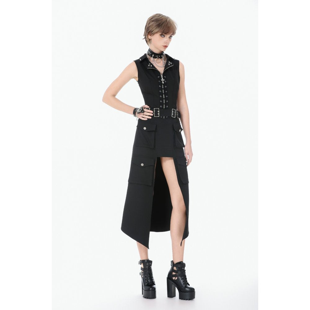 Dark in Love Punk Studded Lace Up Corset Vest