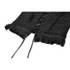 Dark in Love Black Lace Court Lace-Up Camisole