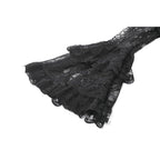 Dark in Love Classic Gothic Velvet & Lace Embroidered Dress