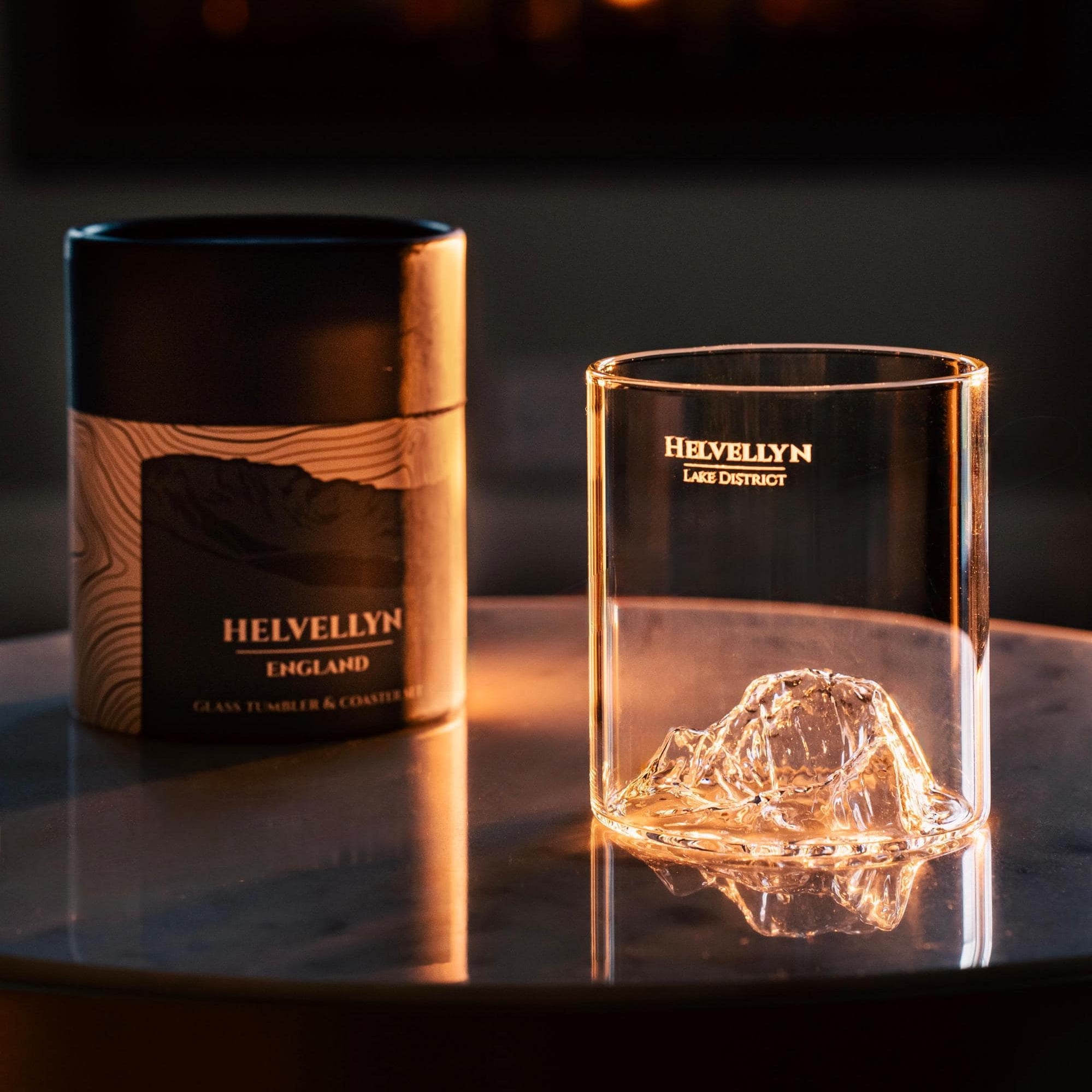 Helvellyn Glass Tumbler & Coaster Set