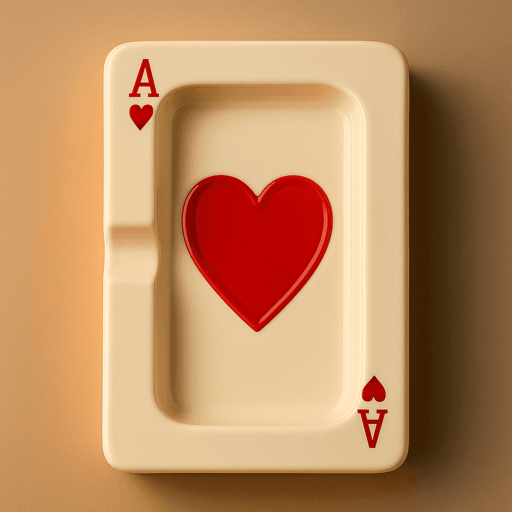 Ace of Hearts & Spades Ashtray Ace Of Hearts