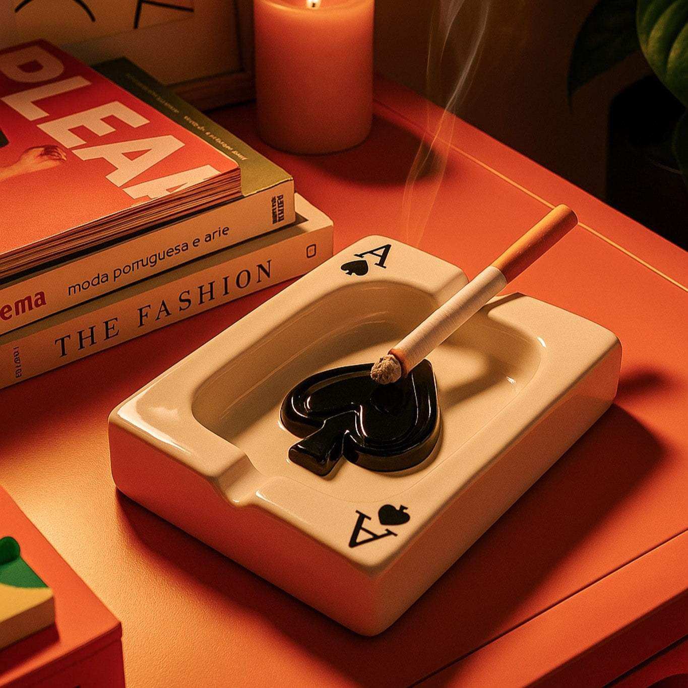 Ace of Hearts & Spades Ashtray Ace of Spades