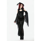 Dark in Love Erzebeth Velvet Lace Flare Trousers