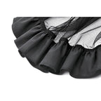 Dark in Love Belladonna Mesh Buckled Goth Skirt in Black