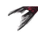 Dark in Love Bellatrix Red & Black Mesh Asymmetrical Dress