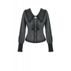 Dark in Love Gothic Peter Pan Collar Lace Shirt