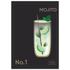 Cocktail 'Mojito' - Premium Matte Paper Poster 70x100 cm 28x40″