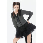 Dark in Love Gothic Peter Pan Collar Lace Shirt