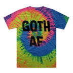 Goth AF Tie-Dye T-Shirt Neon Rainbow Unisex
