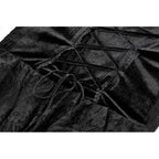 Dark in Love Classic Gothic Velvet & Lace Embroidered Dress
