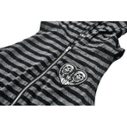 Dark In Love Salem Striped Cat Ear Hoodie Dress