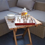 Recycled Teak Wood Square Folding Coffee Table 50x50x50cm