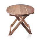 Recycled Teak Wood Round Folding Coffee Table 50x50cm