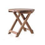 Recycled Teak Wood Round Folding Coffee Table 50x50cm