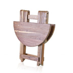 Recycled Teak Wood Round Folding Coffee Table 50x50cm