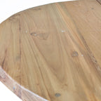Recycled Teak Wood Round Folding Coffee Table 50x50cm