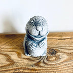 Novelty Garden Laughing Beaver Statue Ornament Statue Black/Grey Gardener's Gift 13cm