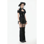 Dark in Love Lace-Up Layered Goth Convertible Flare Trousers or Shorts