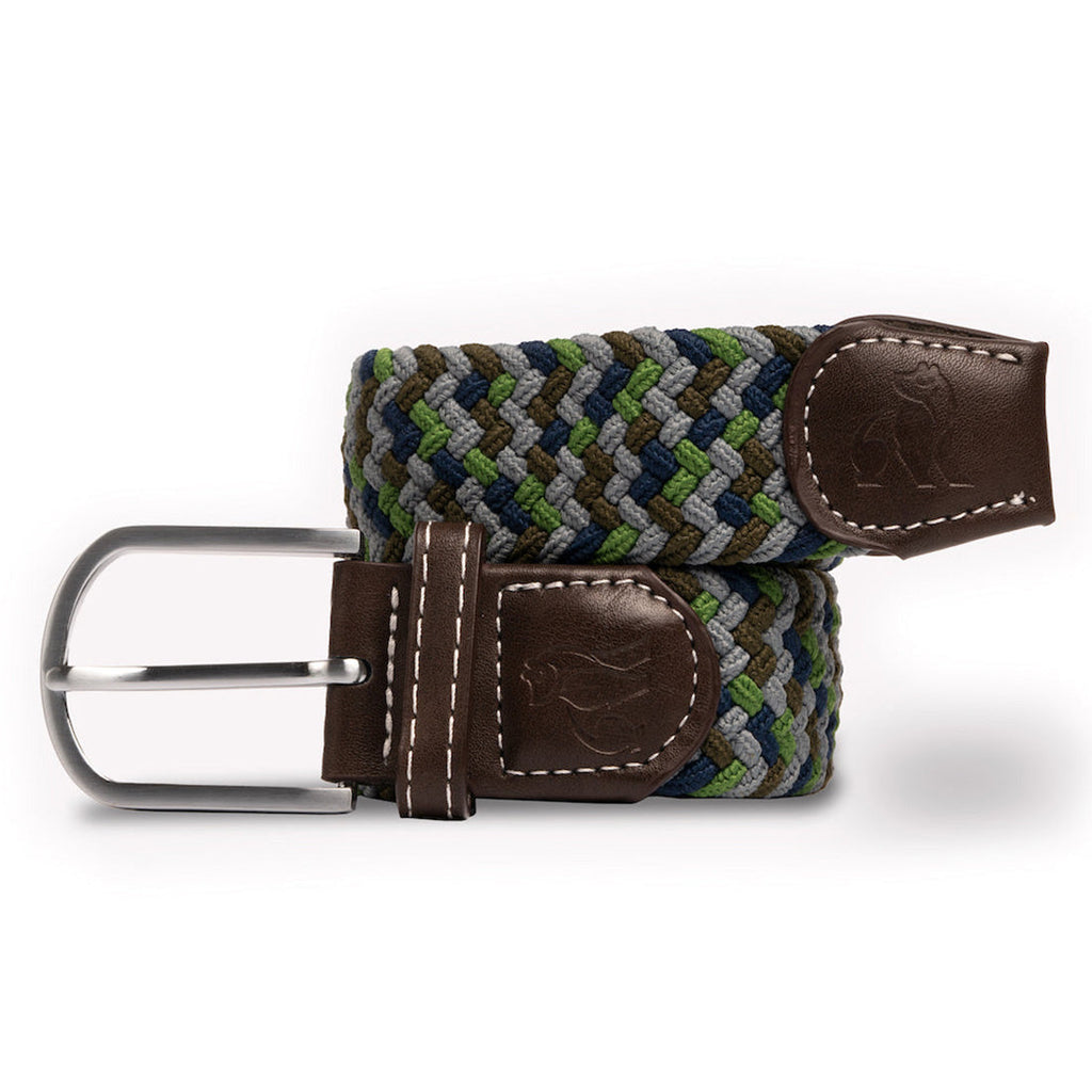 The World’s First Recycled Woven Belt – Made from Ocean Plastic Green Blue Zigzag
