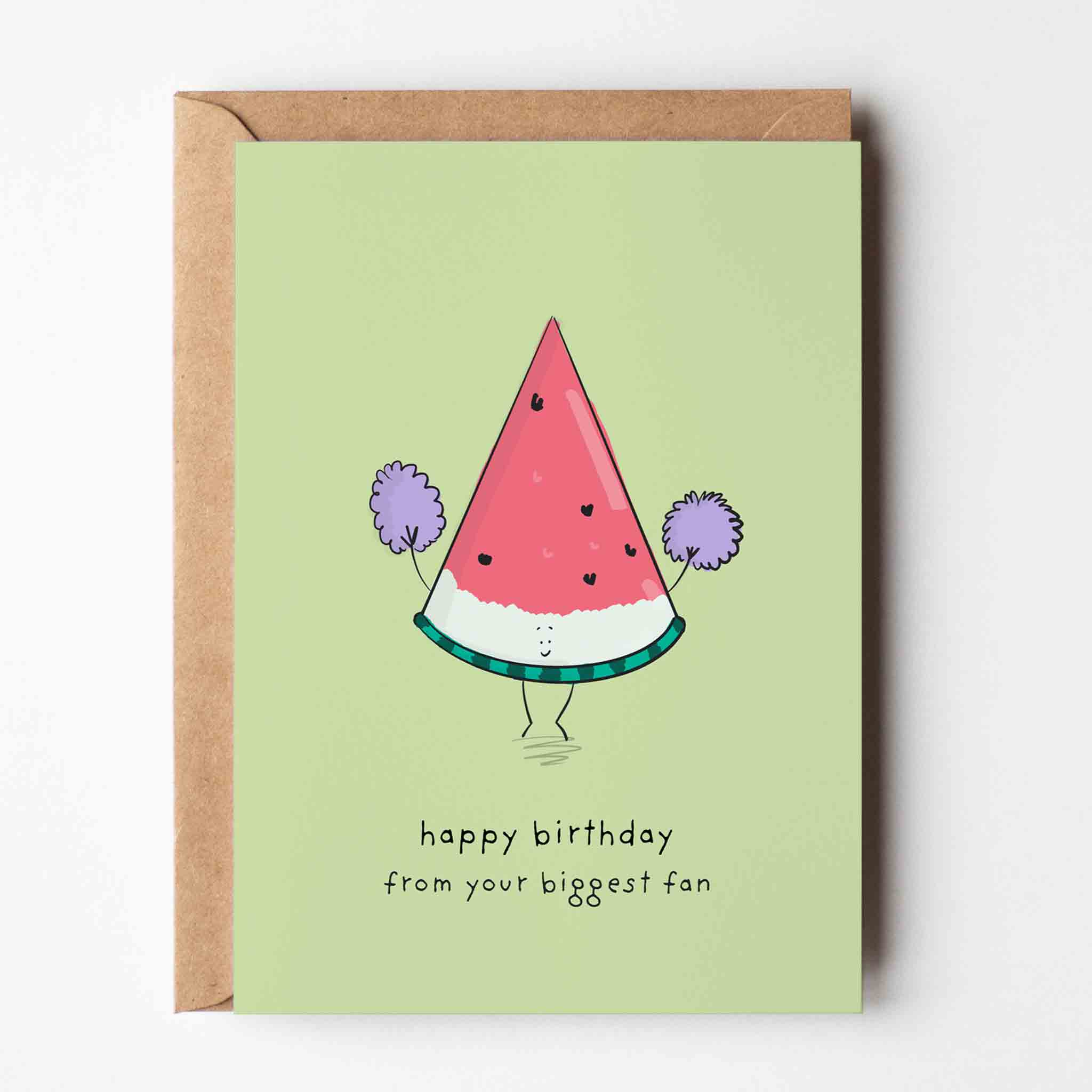 Biggest Fan – Funny Watermelon | Greeting Card