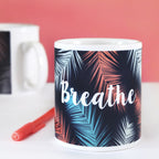 Breathe Palm Leaf Botanical Mug