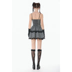 Dark in Love Striped Gothic Mini Dress