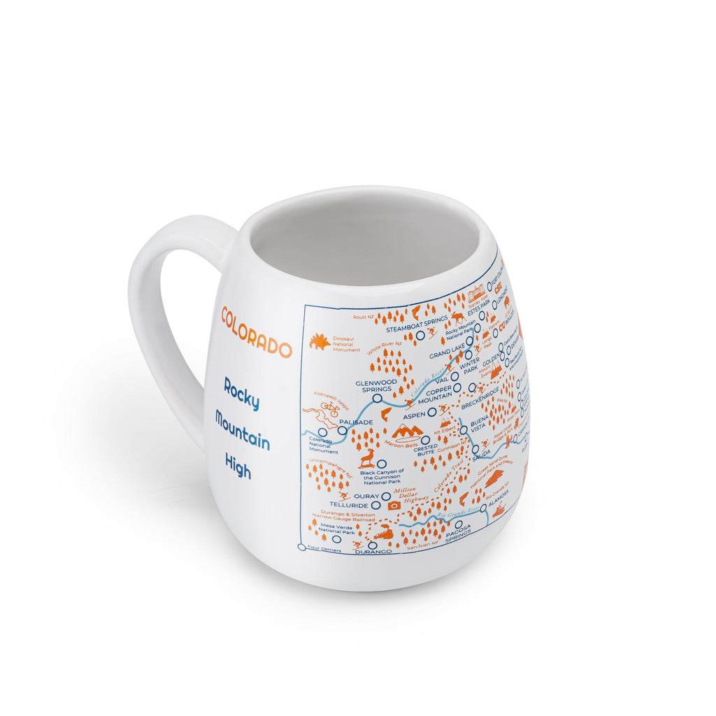 Colorado Map Color In Travel Mug