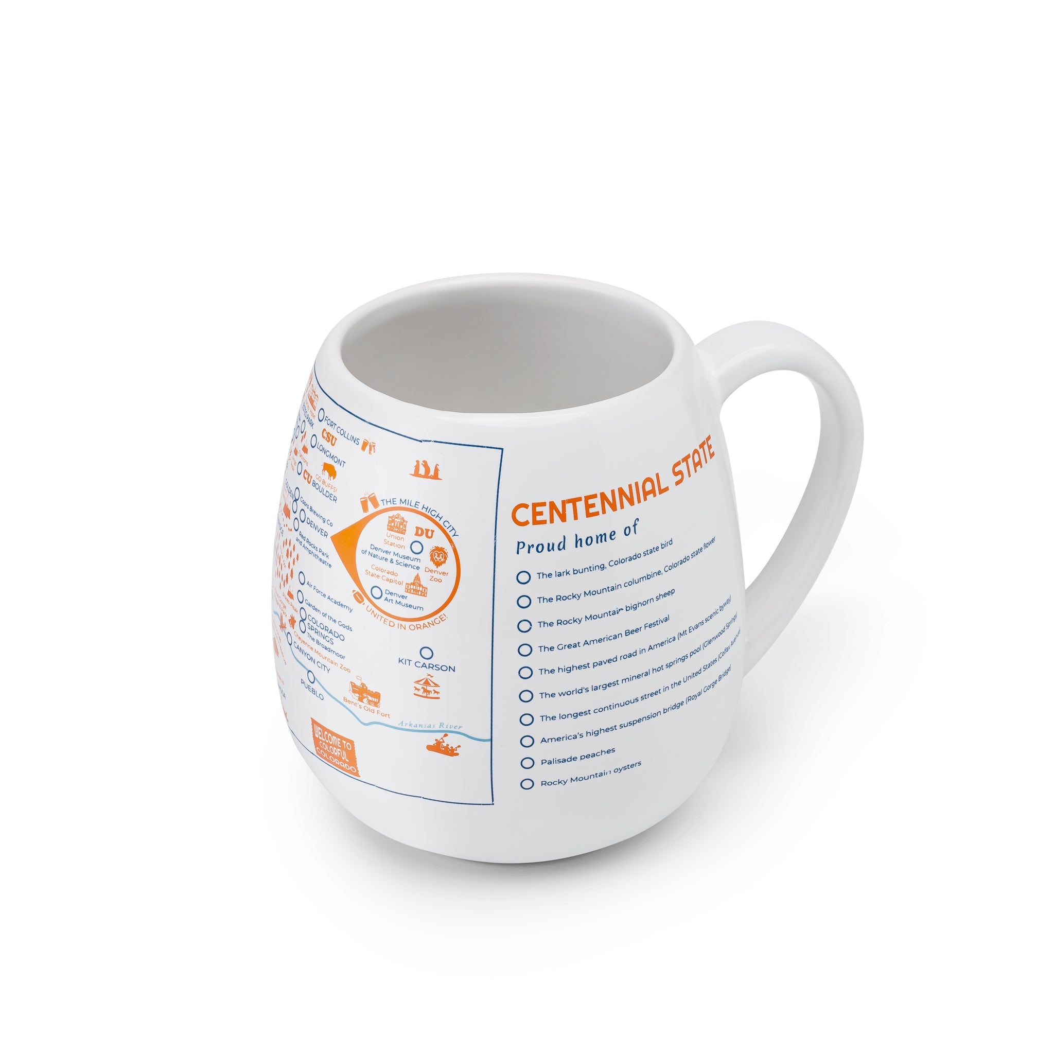 Colorado Map Color In Travel Mug