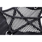Dark in Love Enyo Mesh Strap Goth Halter Top in Black