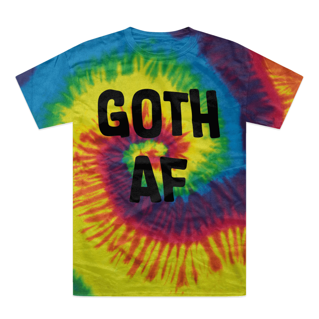 Goth AF Tie-Dye T-Shirt Rainbow Unisex