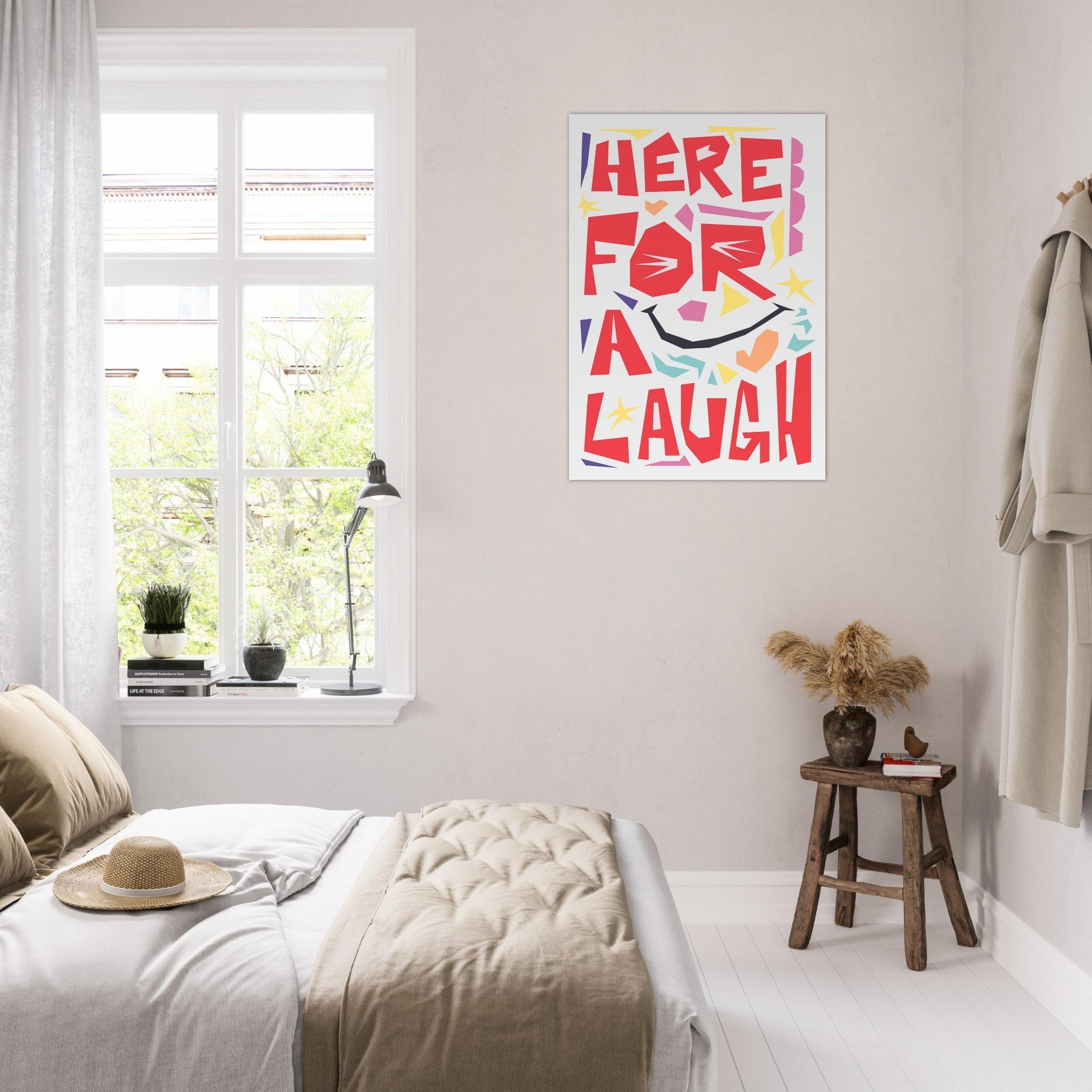 Here For A Laugh - Premium Matte Paper Poster