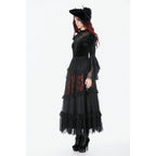 Dark in Love Gothic Velvet Lace High-Neck Top