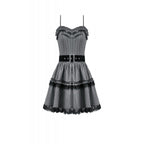 Dark in Love Striped Gothic Mini Dress