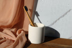 WHITE CONCRETE TOOTHBRUSH HOLDER Default Title