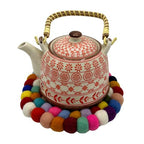 Round Felt Ball Placemat | Multi Colour