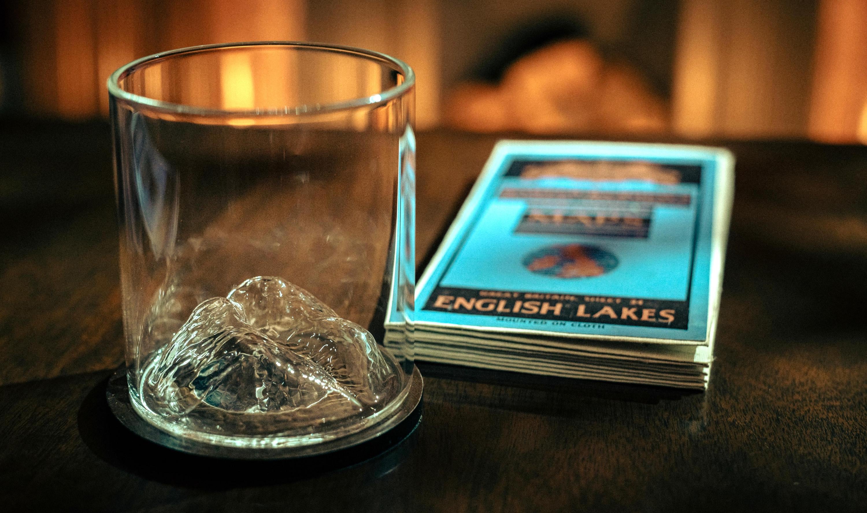 Scafell Pike Glass Tumbler & Coaster Set