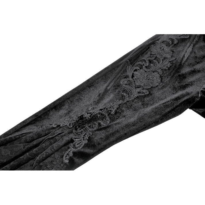 Dark in Love Erzebeth Velvet Lace Flare Trousers