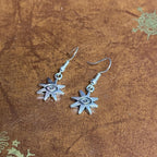 Moon Shell Charm Drop Earrings