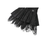 Dark in Love Mortalis Lace-Up Goth Dress in Black