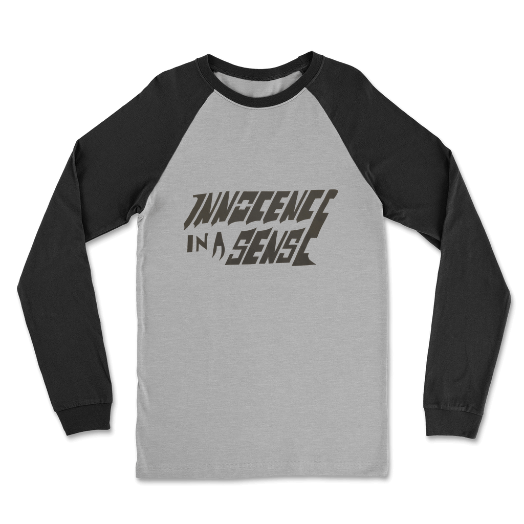 Innocence Women's Classic Raglan Long Sleeve Shirt Grey Black Unisex